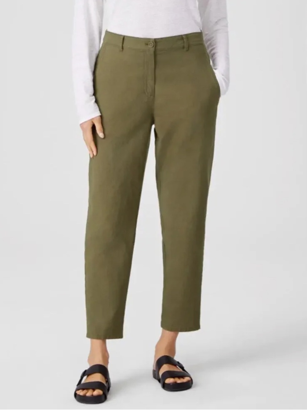 NWT Eileen Fisher Taryn Cotton Hemp Tapered Ankle Pants. Size 20
